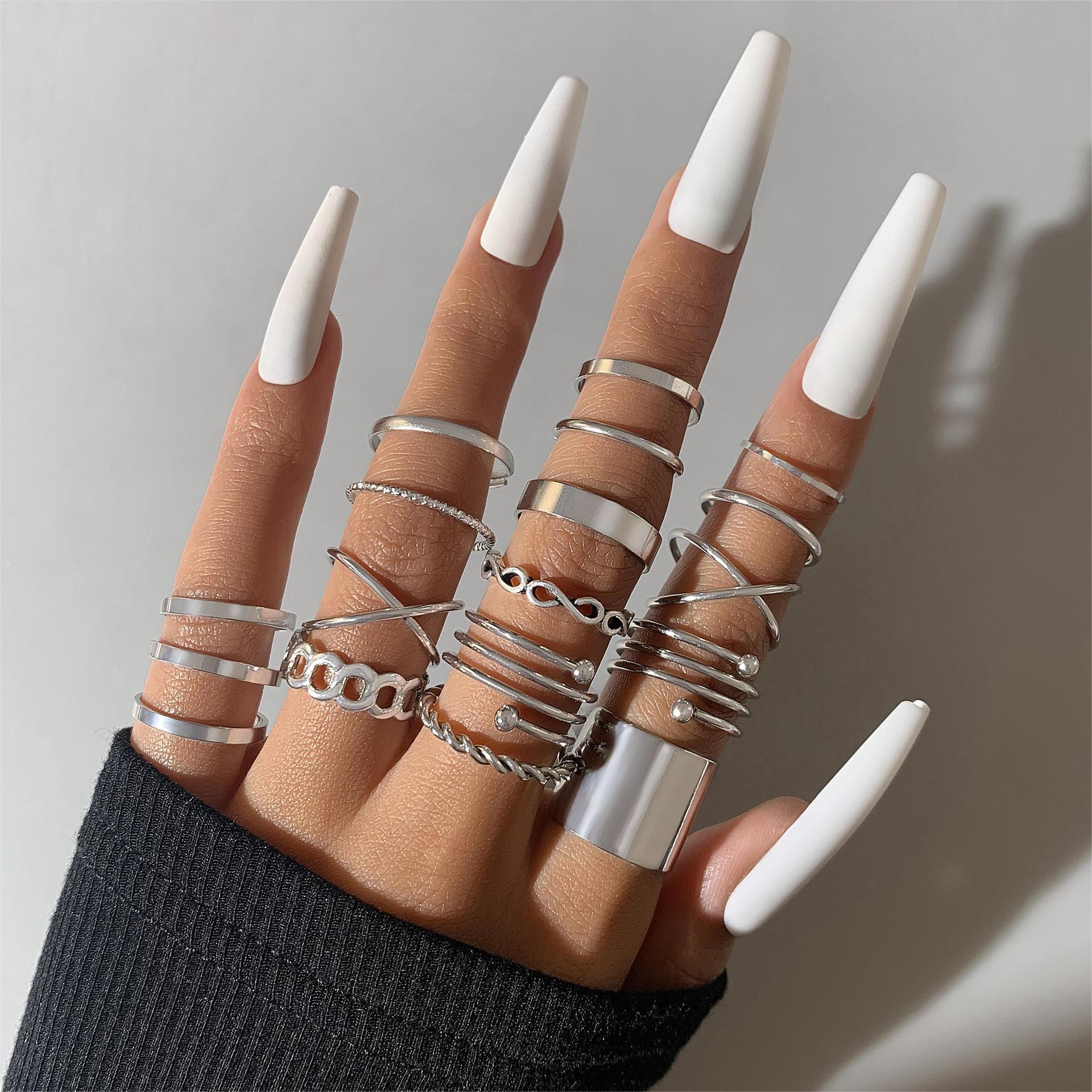 Wholesale Vintage Cross Spiral Gold Open Ring Set